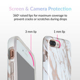 White Marble Rose Gold Chrome 2.0 iPhone Case