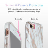 White Marble Rose Gold Chrome 2.0 iPhone Case