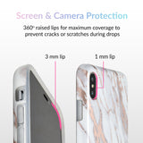 White Marble Rose Gold Chrome 2.0 iPhone Case