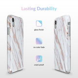 White Marble Rose Gold Chrome 2.0 iPhone Case
