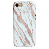 White Marble Rose Gold Chrome 2.0 iPhone Case