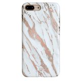 White Marble Rose Gold Chrome 2.0 iPhone Case
