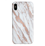White Marble Rose Gold Chrome 2.0 iPhone Case