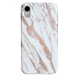 White Marble Rose Gold Chrome 2.0 iPhone Case