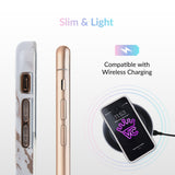 White Marble Rose Gold Chrome 2.0 iPhone Case