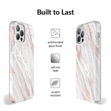 White Marble Rose Gold Chrome 2.0 iPhone Case