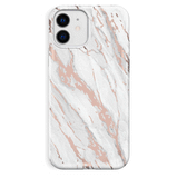 White Marble Rose Gold Chrome 2.0 iPhone Case