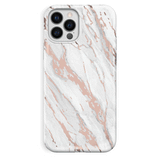 White Marble Rose Gold Chrome 2.0 iPhone Case