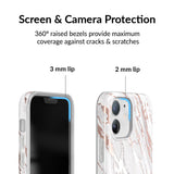 White Marble Rose Gold Chrome 2.0 iPhone Case