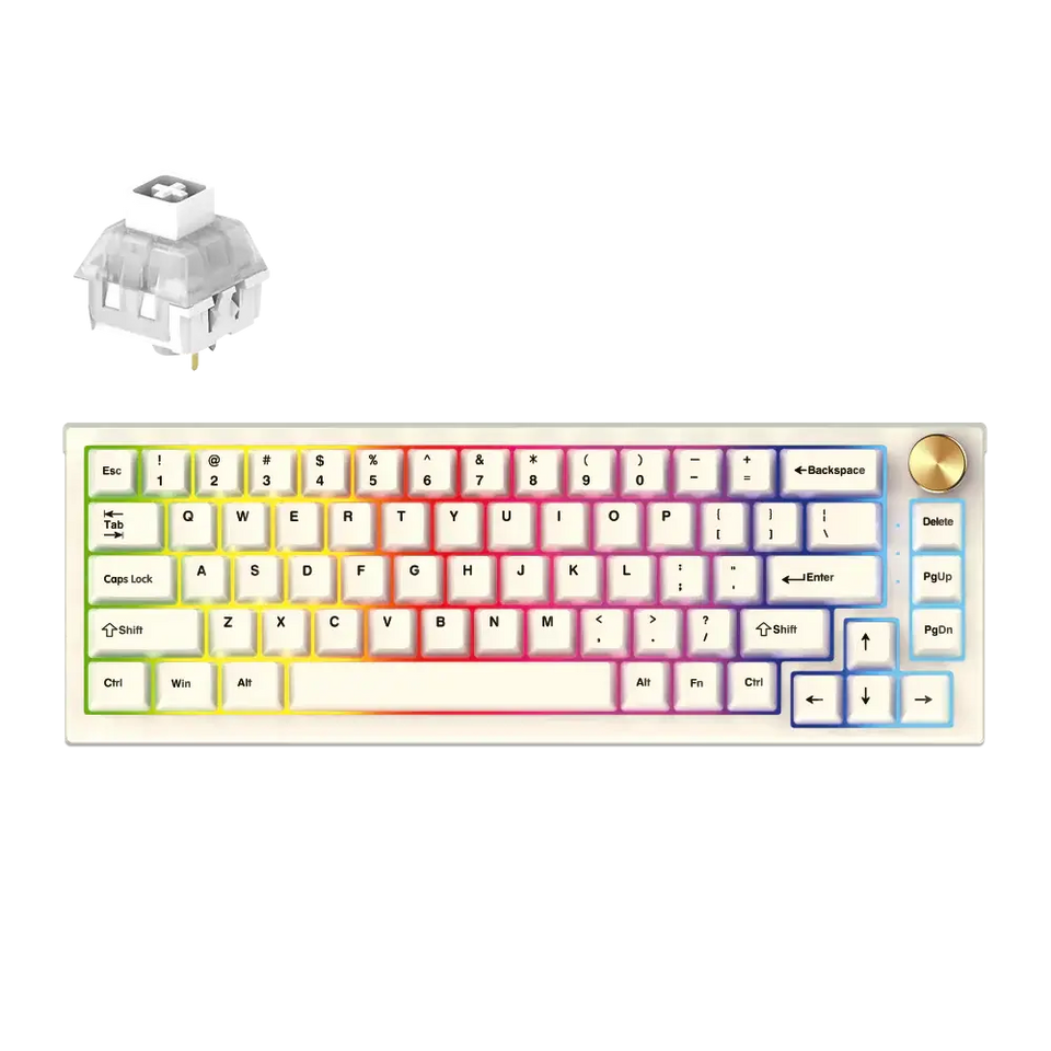 Fantech 65% RGB Mechanical Keyboard White (MAXFIT67)