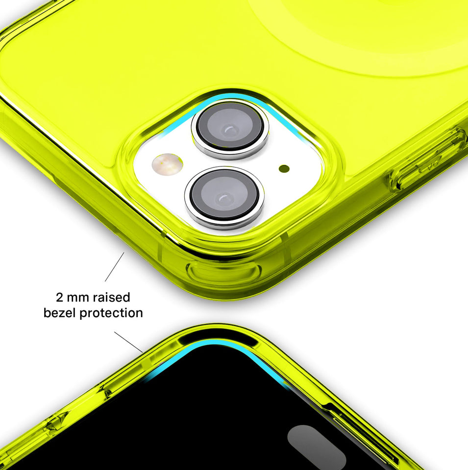 Neon Yellow Clear iPhone Case